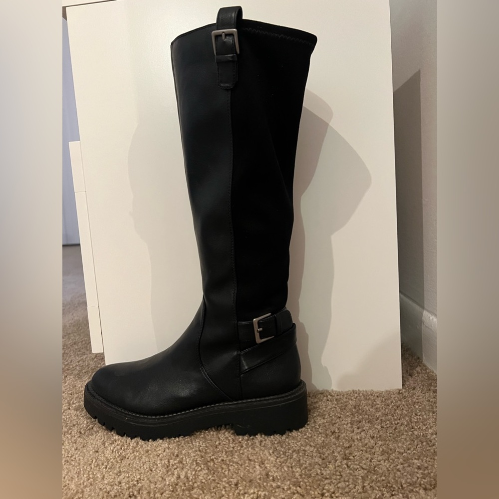 Black Knee High Boots
